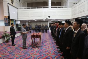 Sekdaprov Lampung Lantik 97 Pejabat Fungsional