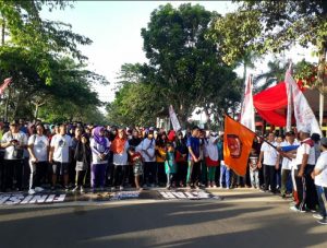 KPU Metro Gelar Jalan Sehat Pemilu Run 2019