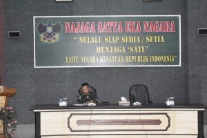 Kasrem 043/Gatam Pimpin Rapat Sambut HUT Ke 75 TNI Tahun 2020