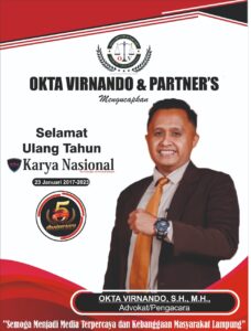 Pengacara Okta Virnando Ucapkan Selamat Hari Jadi Karyanasional Ke-5 Tahun