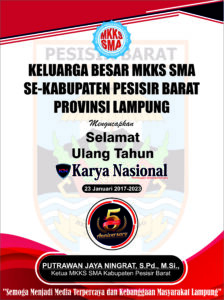 Keluaga Besar MKKS SMA Pesibar Mengucapkan Selamat Hari Jadi Karyanasional Ke-5 Tahun