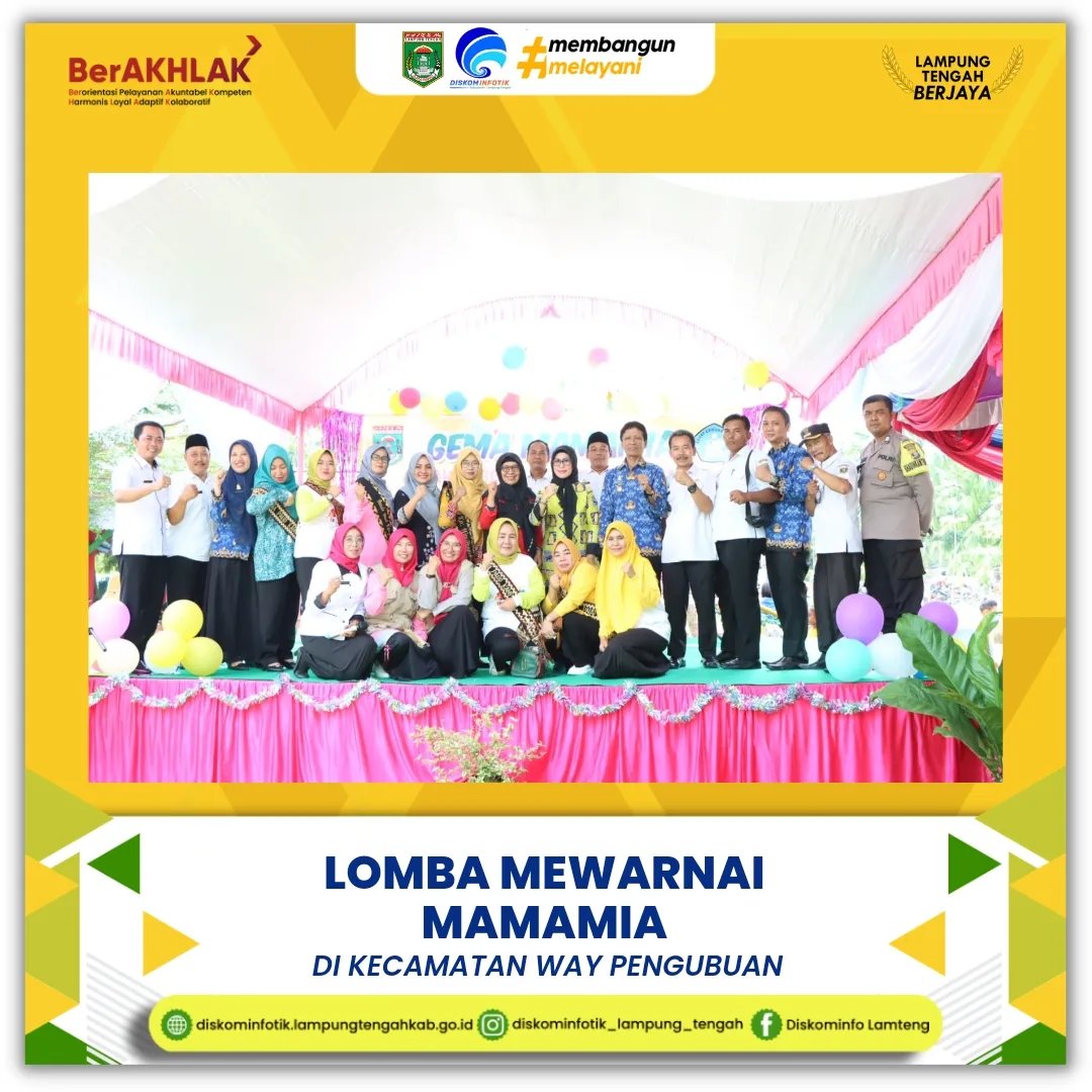 Pemkab Lamteng Gelar Lomba Mewarnai Mamamia di Way Pengubuan