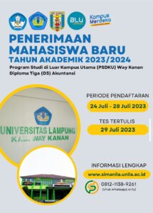 UNILA PSDKU Way Kanan Mulai Terima Mahasiswa Baru