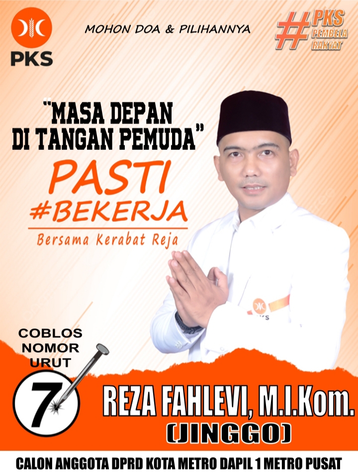 Mengenal Lebih Dekat Reza Fahlevi Caleg DPRD Metro dari PKS