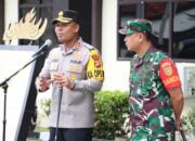 Polres Tulang Bawang Gelar Patroli Sinergitas Dengan TNI Pada Tahap Pungut Suara Pemilu 2024