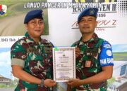 Amankan Kurir Narkoba di Bandara RDI II, Prajurit Lanud BNY Terima Penghargaan dari Polda Lampung