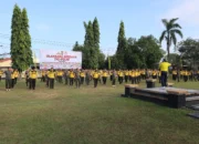 Peringati Hari Bhayangkara Ke 78, Polres Way Kanan Gelar Olahraga Bersama Dengan TNI
