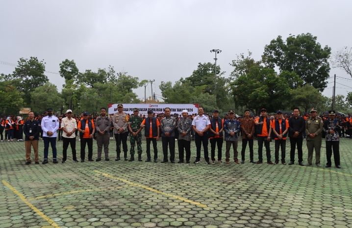 Kapolres Way Kanan Hadiri Apel Siaga Pengawasan Pemilihan Serentak Tahun 2024