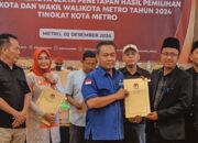 KPU Kota Metro Tetapkan Hasil Rekapitulasi Hasil Pilkada 2024
