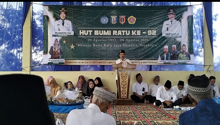 Istighosah dan Pengajian Warnai Hari Jadi Kampung Bumi Ratu Ke-92