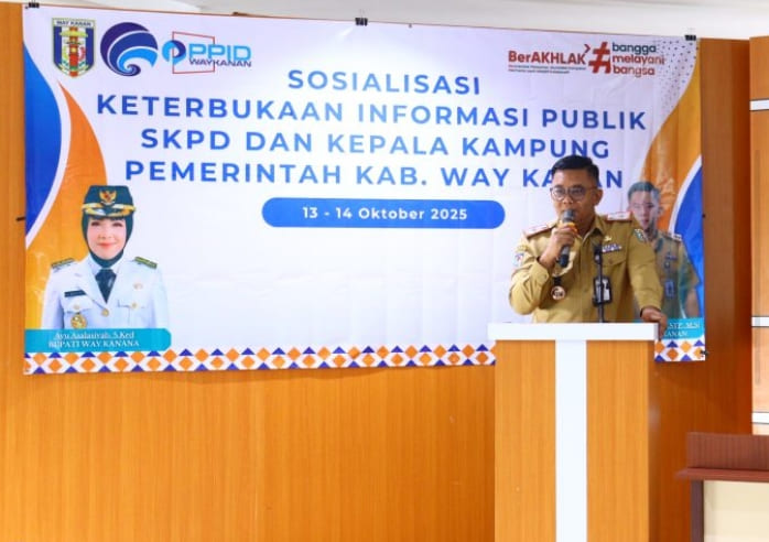 Sekda Way Kanan Buka Kegiatan Sosialisasi Keterbukaan Informasi Publik