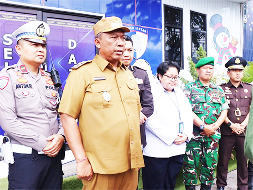 Demi Rasa Aman Masyarakat, Plt. Bupati Lamteng Tinjau Pos Nataru