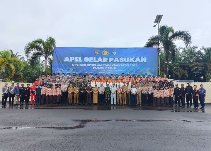 Polres Mesuji Apel Gelar Pasukan Operasi Keselamatan Krakatau 2026