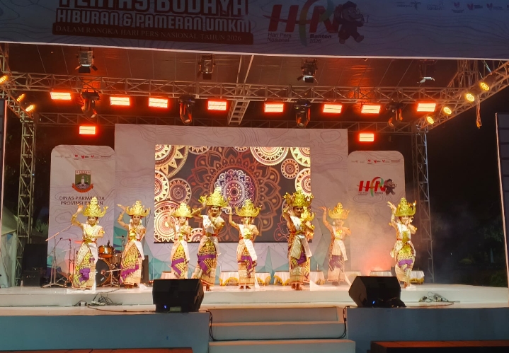 Tari Abung Siwo Migo Warnai Rangkain Puncak HPN 2026 di Banten 