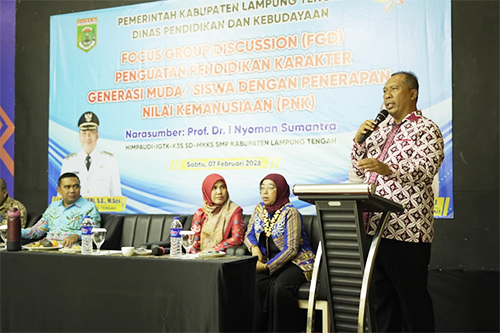 Plt. Bupati Lamteng Ajak Guru Cetak Generasi Pintar yang Berintegritas