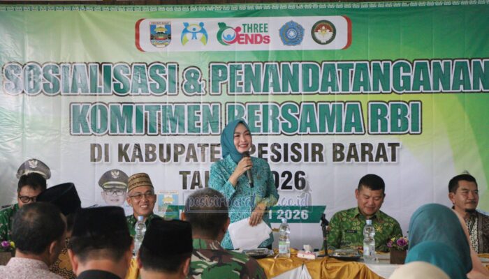 Ketua Umum TP-PKK Kabupaten Pesisir Barat, Buka Penandatanganan Komitmen RBI