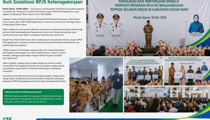 Peratin se-Kabupaten Pesisir Barat Ikuti Sosialisasi BPJS Ketenagakerjaan
