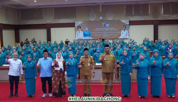 Ketua Tim Penggerak PKK Kabupaten Pesisir Barat, Hadiri Rakerda TP PKK Provinsi Lampung