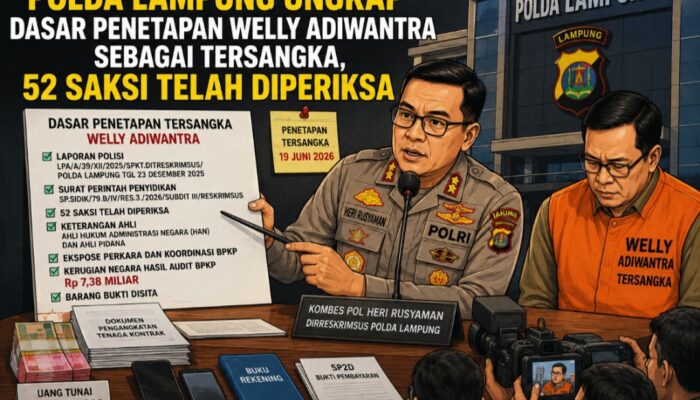 Polda Lampung Ungkap Dasar Penetapan Welly Adiwantra sebagai Tersangka, 52 Saksi Telah Diperiksa
