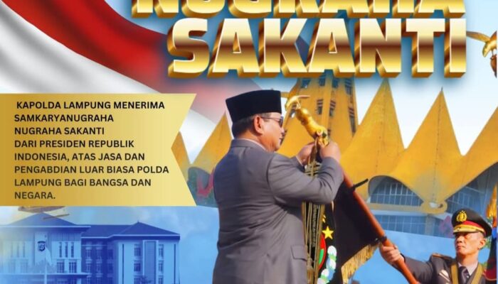 Kapolda Lampung Terima Nugraha Sakanti, Bukti Pengabdian Polda Lampung Diakui Negara