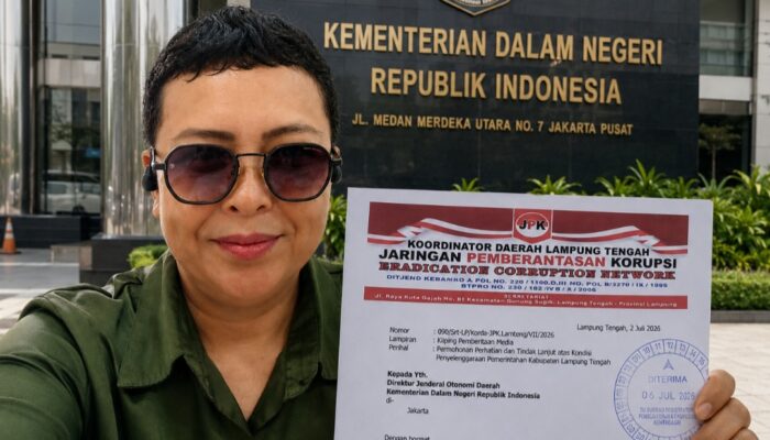 Surat Laporan Telah Diterima Kemendagri, Ketua NGO JPK Dorong Tata Kelola Pemkab Lamteng Berjalan Profesional