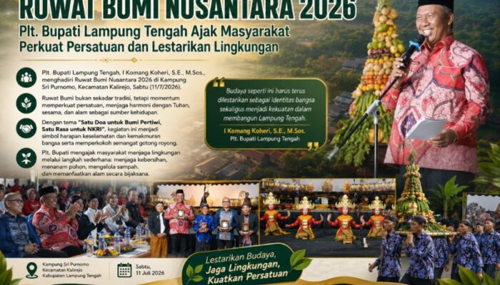 Ruwat Bumi Nusantara 2026, Plt. Bupati Lamteng Ajak Warga Perkuat Persatuan dan Lestarikan Lingkungan