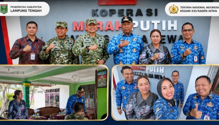 Plt. Bupati Lamteng Dampingi Pangdam XXI/Raden Intan Tinjau Koperasi Merah Putih di Seputih Raman
