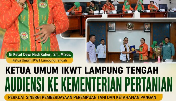 Ketua Umum IKWT Lamteng Audiensi ke Kementerian Pertanian, Perkuat Sinergi Pemberdayaan Perempuan Tani dan Ketahanan Pangan