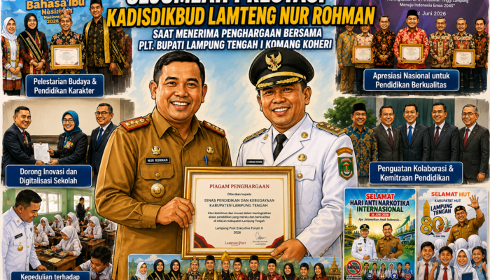 Kepemimpinan Nur Rohman di Disdikbud Lamteng Torehkan Sejumlah Prestasi dan Pengakuan