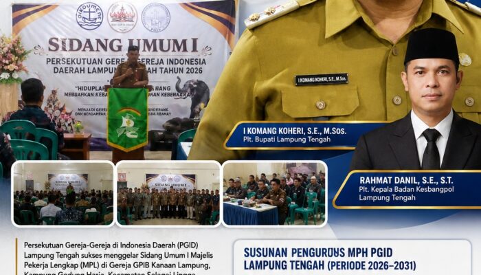 Sidang Umum I PGID Lamteng Tetapkan Kepengurusan Baru, Kesbangpol Dorong Organisasi Keagamaan Manfaatkan Layanan SKT Kemendagri