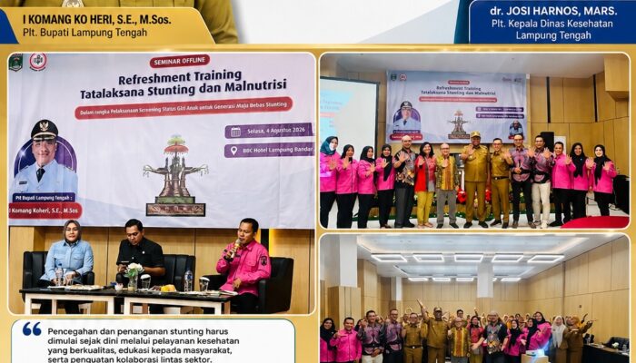 Dukung Percepatan Penurunan Stunting, Dinkes Lamteng Gelar Refreshment Training Tata Laksana Stunting dan Malnutrisi