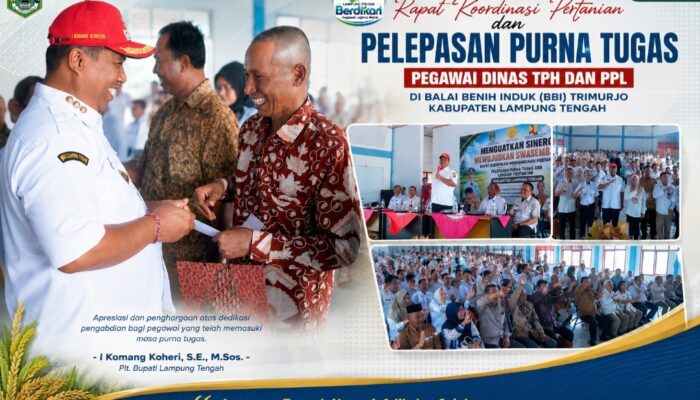 Plt. Bupati Lamteng Apresiasi Pengabdian Pegawai Dinas Ketahanan Pangan dan PPL