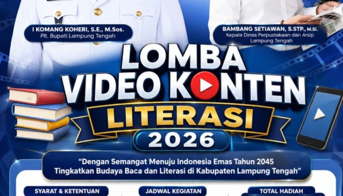 Lomba Video Konten Literasi 2026 Dorong Budaya Baca di Lampung Tengah