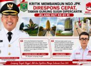 Kritik Membangun NGO JPK Direspons Cepat, Taman Gunung Sugih Dipercantik Jelang HUT Ke-81 RI
