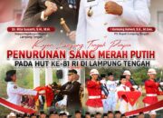 Kajari Lampung Tengah Pimpin Penurunan Sang Merah Putih pada HUT ke-81 RI