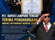 Plt. Bupati Lampung Tengah Terima Penghargaan Indeks Reformasi Hukum 2026