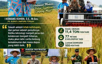 Plt. Bupati Lamteng: Pertanian Modern Harus Berdampak Pada Kesejahteraan Petani
