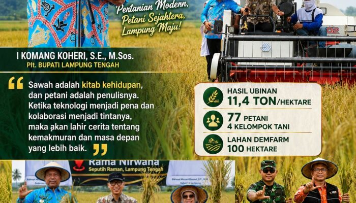 Plt. Bupati Lamteng: Pertanian Modern Harus Berdampak Pada Kesejahteraan Petani