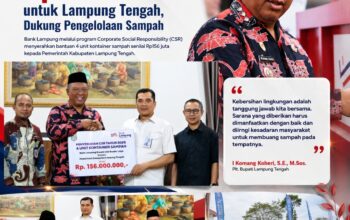 CSR Bank Lampung Rp156 Juta Untuk Lampung Tengah, Dukung Pengelolaan Sampah