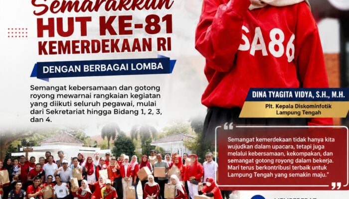 Diskominfotik Lamteng Semarakkan HUT ke-81 RI Dengan Beragam Lomba