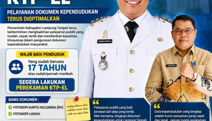 Disdukcapil Lamteng Imbau Warga Segera Rekam KTP-el, Pelayanan Dokumen Kependudukan Terus Dioptimalkan