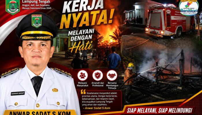 Kebakaran Gubuk Padi di Tempuran Trimurjo, Diduga Akibat Korsleting Listrik