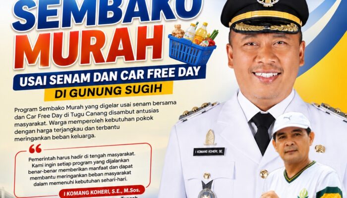 Antusias Warga Ramaikan Sembako Murah Usai Senam dan CFD di Gunung Sugih