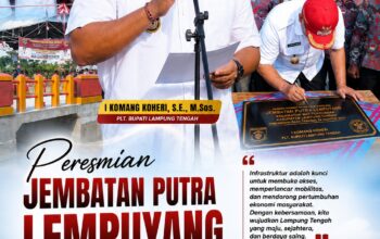 Jembatan Putra Lempuyang Diresmikan, Akses Warga Way Pengubuan Makin Lancar