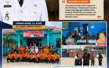Perkuat Mitigasi Karhutla, BPBD Lamteng Sinergi dengan Satgas Mabes TNI