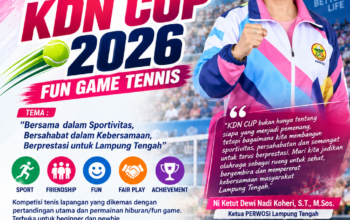 PERWOSI Lampung Tengah Gelar KDN CUP 2026, Ajak Masyarakat Semarakkan Fun Game Tennis