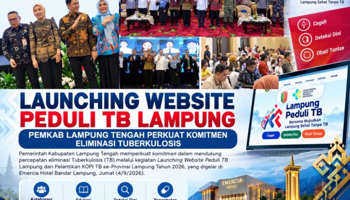 Launching Website Peduli TB Lampung, Pemkab Lampung Tengah Perkuat Komitmen Eliminasi Tuberkulosis