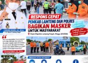 Respons Cepat Dampak Abu Vulkanik Anak Krakatau, Pemkab Lamteng Bagikan Masker Kepada Masyarakat