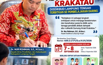 Disdikbud Lampung Tengah Terbitkan SE Pembelajaran Daring, Antisipasi Dampak Abu Vulkanik