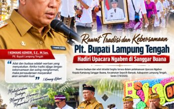 Rawat Tradisi, Plt. Bupati Lampung Tengah Hadiri Upacara Ngaben di Kampung Sanggar Buana